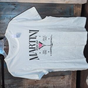 Gap Favorite Tee Martini Social Club Graphic Print Cotton TShirt - Women's XXL